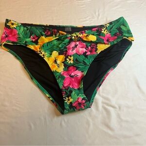 Old Navy Tropical Floral Bikini Bottoms 2X Plus Size